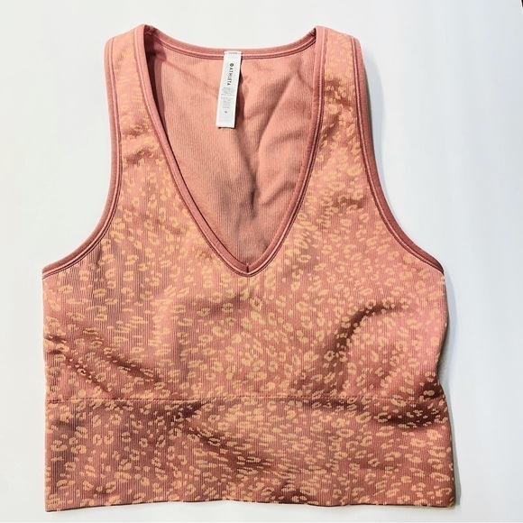 Athleta Leopard Long Line Crop Top Medium | Sculpt Tank Active Streetwear - Picture 6 of 6